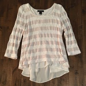 WHBM 3/4 Sleeve Striped Sweater Size Small